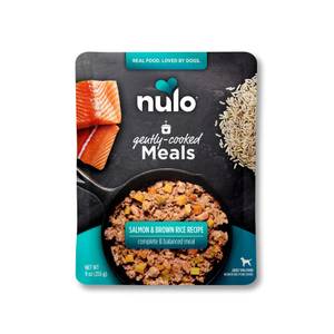 NULO Gently-Cooked Meals, Salmon & Brown Rice Dog Food, 9 oz pouch