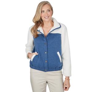 Alfred Dunner Women's Denim Sherpa Jacket - 57131ZH-31-S | Blain's