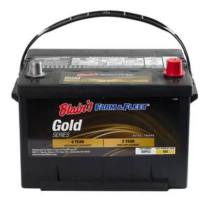 Blain's Farm &amp; Fleet Gold Automotive Battery, Group Size 58R, 580 CCA, 85 RC