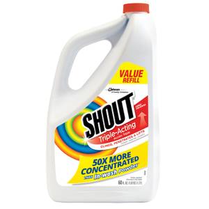 Shout Triple-Acting, Laundry Stain Remover, 22 Ounce + 60 Ounce Refill
