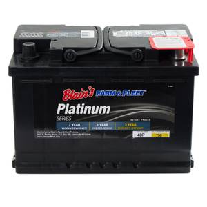 Blain's Farm &amp; Fleet Platinum Automotive Battery, Group Size 48, 730 CCA, 120 RC