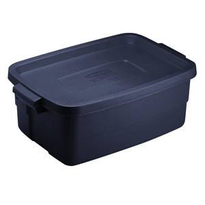 Hefty 6-Pack Large 18-Gallons (72-Quart) Gray-black Weatherproof Heavy Duty  Tote with Latching Lid in the Plastic Storage Containers department at