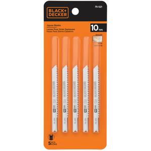 Black Decker 5 Pack Fine Wood Cutting Jig Saw Blades 75 521