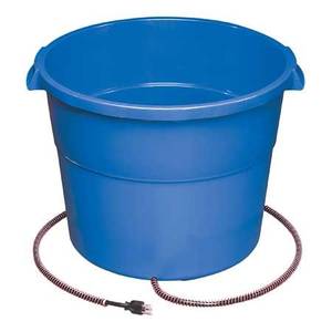 Allied Precision Heated Flatback Bucket, Blue, 10 qt