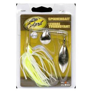 Culprit Chartreuse and White Spinnerbait Fishing Lure - C108
