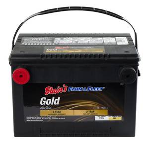 Blain's Farm &amp; Fleet Gold Automotive Battery, Group Size 78, 690 CCA, 110 RC