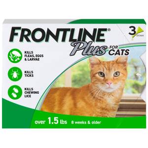 Frontline Plus 3-Count Cats Flea and Tick Control