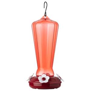 More Birds Hollyhock Hummingbird Feeder, 25 oz, Bee-Resistant Flower Ports