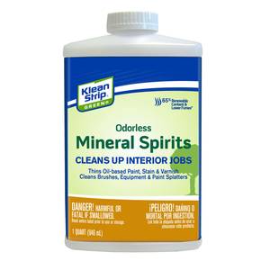 Klean Strip Odorless Mineral Spirits Non-Toxic Formula Wood