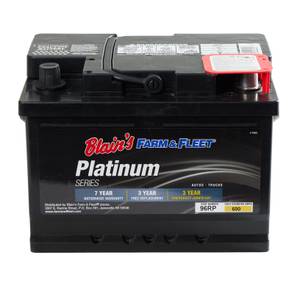 Blain's Farm &amp; Fleet Platinum Automotive Battery, Group Size 96R, 600 CCA, 90 RC