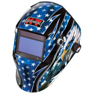 KT Industries American Steel Auto Darkening Welding Helmet (4-1052)-