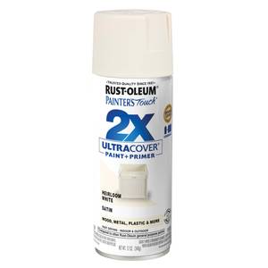 Rust-Oleum 12oz 2x Painter's Touch Ultra Cover Satin Spray Paint Heirloom White