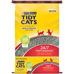 Tidy Cats 20 lb Non-Clumping 24/7 Performance Litter