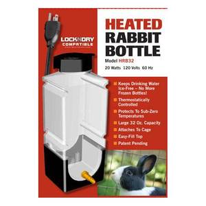 Heated water bowl outlet for rabbits