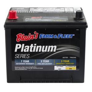Blain's Farm &amp; Fleet Platinum Automotive Battery, Group Size 86, 690 CCA, 95 RC