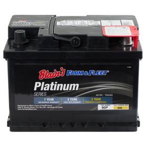 Blain's Farm &amp; Fleet Platinum Automotive Battery, Group Size 90, 600 CCA, 90 RC