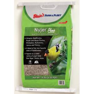 Blain's Farm & Fleet Nyjer Plus Bird Seed, 14 lb, Attracts Small Birds Including Gold Finches