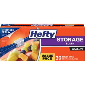 Hefty Slider Freezer Storage Bags, Quart size, 75 Count