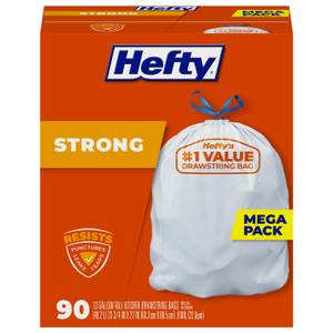 Hefty 2.5 Gallon Jumbo Storage Slider Bags Value Pack, 12 count