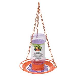 Perky-Pet Oriole Jelly Bird Feeder, 32 oz Inverted Jar Keeps Jelly Fresh