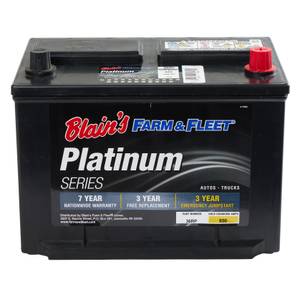 Blain's Farm &amp; Fleet Platinum Automotive Battery, Group Size 36R, 650 CCA, 120 RC