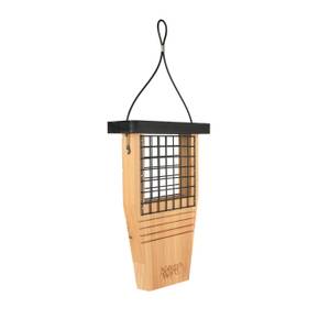 Nature's Way Cedar Suet Tail Prop Bird Feeder, Extended Base Supports Woodpeckers