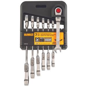 DEWALT SAE 8 Piece Ratcheting Combo Wrench Set DWMT74197