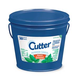 Cutter 17 oz Outdoor Blue Bucket Citronella Candle