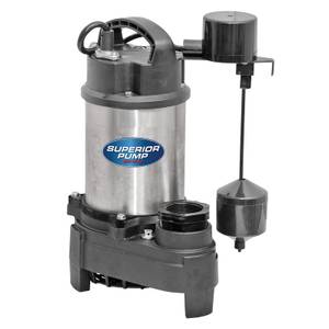 Superior Pump 1 2 HP Stainless Cast Iron Submersible Sump