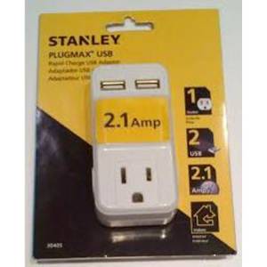 Stanley 30407 PlugMax 3 USB, White 