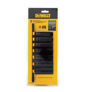 DEWALT 7 Piece Deep Impact Socket Set Metric DWMT74449OSP