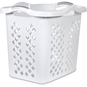 Home Logic XL Lamper Laundry Basket 2.5 Bushel, White