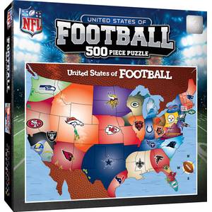 Denver Broncos NFL Helmet Shaped 500 pc Puzzle by Masterpieces Puzzles