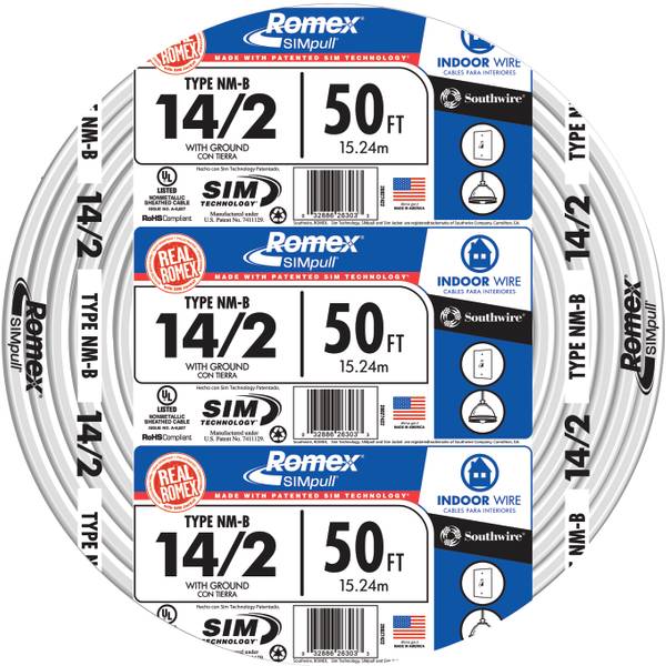 Photo of 14-2 NM W/G Indoor Wire