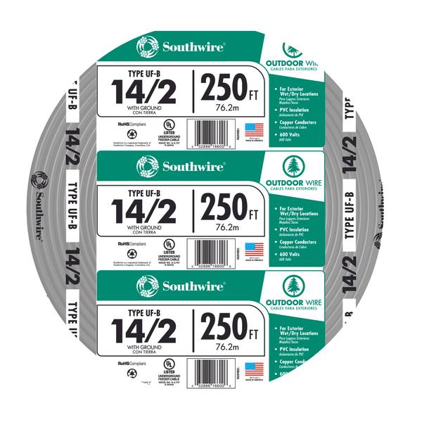 Southwire Uf B 14 2 Outdoor Electrical Wire With Ground 250 Blain S Farm Fleet