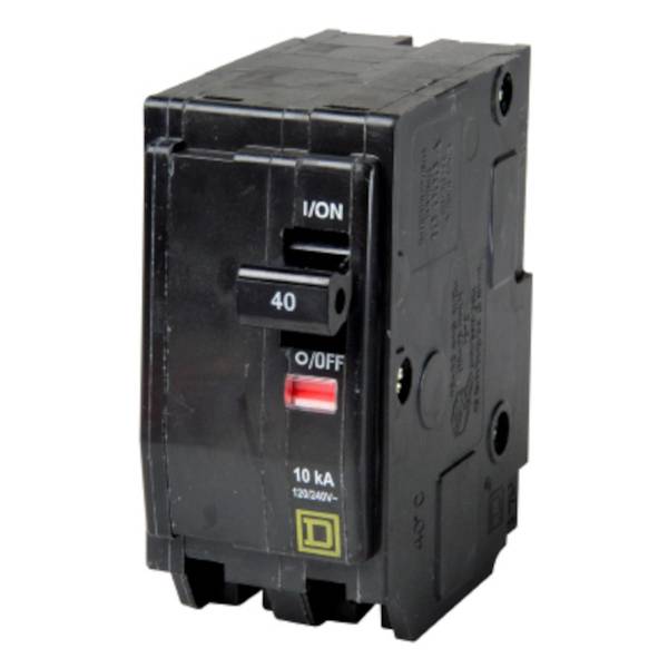 Square D QO 15Amp 2Pole Standard Circuit Breaker, 40A QO240CP