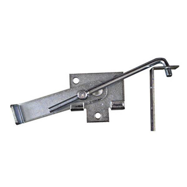 4” Privacy Hook + Eye Latch, Solid iron, Easy Lock, Barn Door, Set of 1,  Black