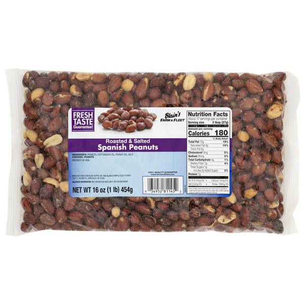 Blain's Farm & Fleet Roasted Spanish Peanuts 604330 Blain's Farm