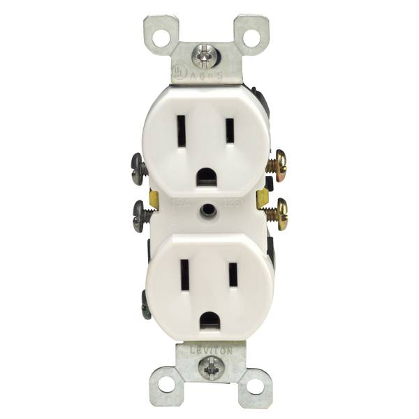 Photo of Quickwire Push - In and Side Wired Grounding Straight Blade Receptacle