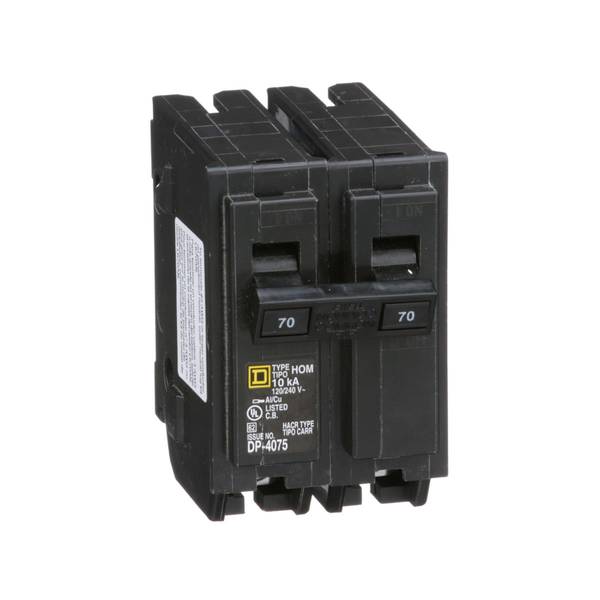 Square D Double Pole Homeline Circuit Breaker, 70A - HOM270CP | Blain's ...