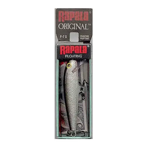 Rapala 2-3/4 Silver Black Floating Fish Lure - F07S