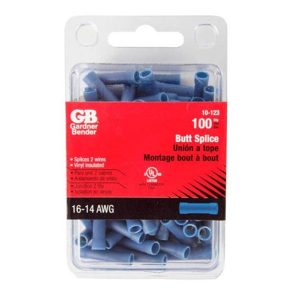 Photo of 16 - 14 Gauge Blue Butt Splices