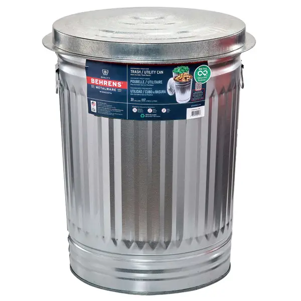 Toter 23 Gallon Step on Container Fire Retardant - White