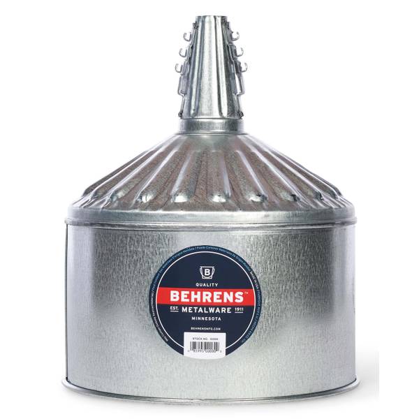 Behrens 8 Quart Galvanized Steel Lock On Tractor Funnel - GTF123