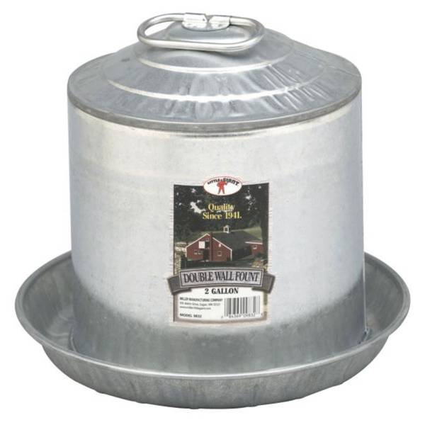 LITTLE GIANT COMPLETE POULTRY FOUNTAIN Gravity-Feed Waterer 9" x 10.25" 1 Gallon 