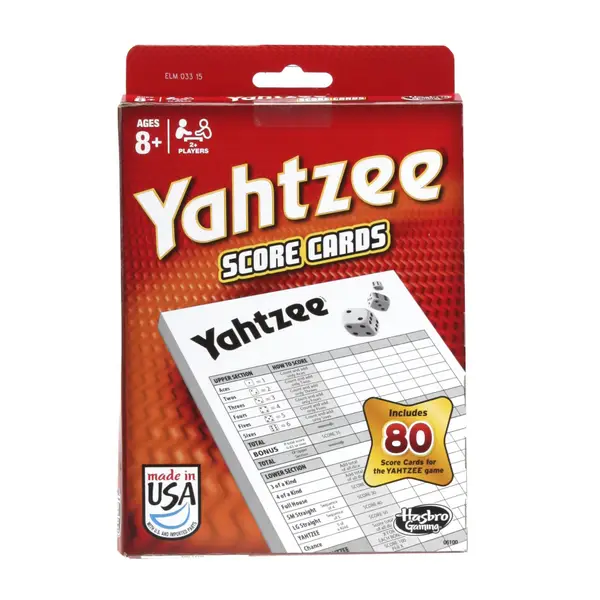 Hasbro Yahtzee 80 Score Cards - 06100