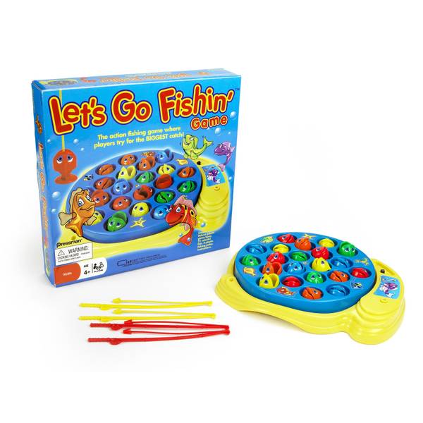 Let's Go Fishin' Pressman Fishing Game Children Preschool Works EUC LAST  CHANCE
