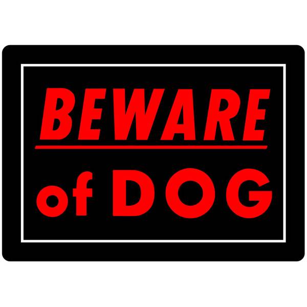 Photo of 10" x 14" Aluminum Beware of Dog Sign