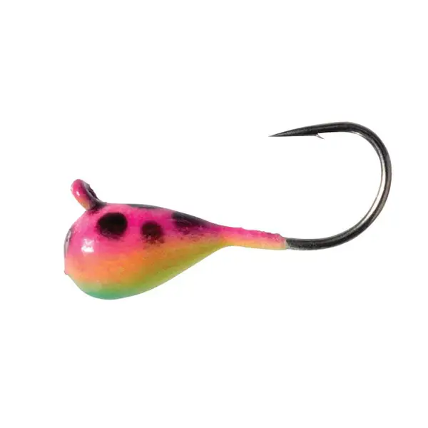 Clam Drop Jig 1//64 oz Glow White Tungsten Ice Fishing Jig