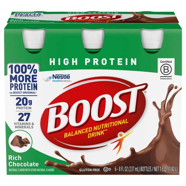 Photo of High Protein Balanced Rich Chocolate Nutritional Drink 6 - 8 fl oz Bottles